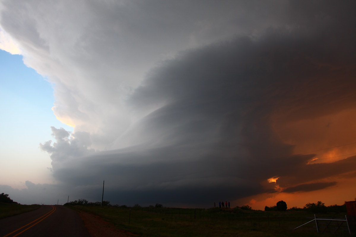 Sunset supercell near Turkey, Texas